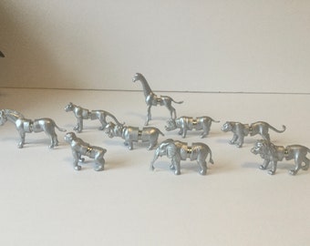 12 Animal Magnet Place Card Holders With Wedding Favour Bag included