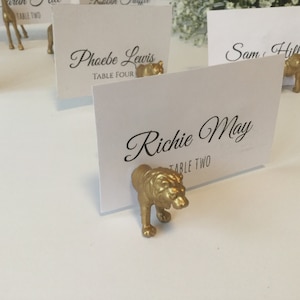 12 Zoo and Wild Animal Magnetic Wedding place card holders