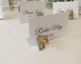 12 Zoo and Wild Animal Magnetic Wedding place card holders