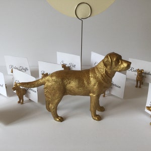 Labrador table number holder in gold or silver image 3