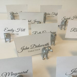 11 Wedding Place Card Dog Magnet Holders Hand Painted in Silver or Gold image 1