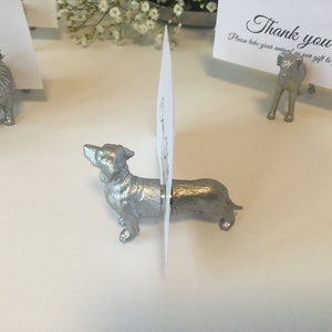 11 Wedding Place Card Dog Magnet Holders Hand Painted in Silver or Gold image 2