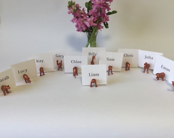 Wild Animal Magnetic Wedding place card holders sets of 12 escort card holders and wedding favors