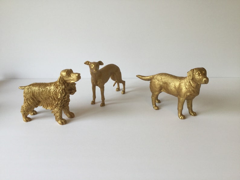 Labrador table number holder in gold or silver image 5