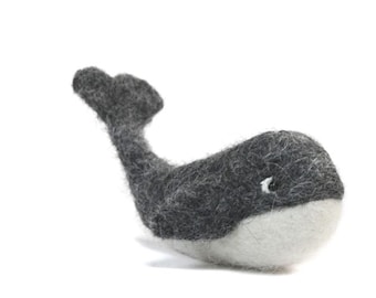 Needle Felted Whale: Handmade Alpaca Sculpture