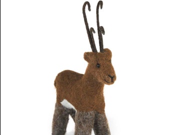 Reindeer from Wildlife Collection: Alpaca Sculpture Ornament Decor