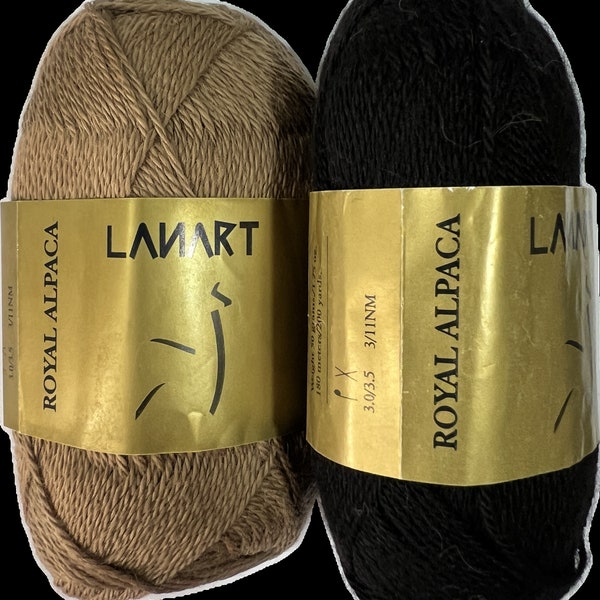 Pure 100% Royal Alpaca Yarn Skein