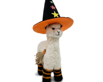 Witchy Alpaca – Fall & Halloween Ornament