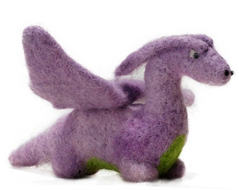 Alpaca Felted Dragon Sculpture: Hand Crafted in Fine Certified Alpaca