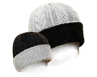 Irish Reversible PURE Baby Alpaca Beanie