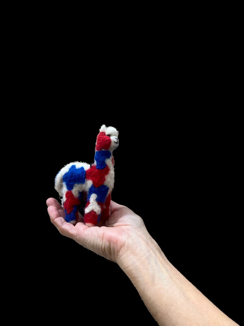 Felted Cria Huacaya Alpaca Miniature Decoration: Handmade Sculpture Ornament image 8