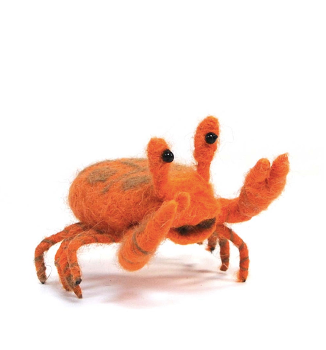 Needle Felted Crab Handmade Alpaca Sculpture Etsy