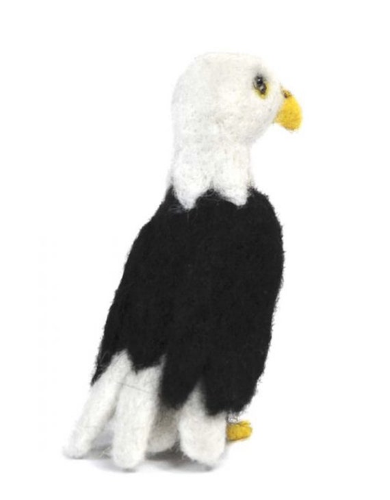 Handmade Alpaca Fur Eagle Stuffed Animal Eagle Alpaca Fur Bird American Eagle 