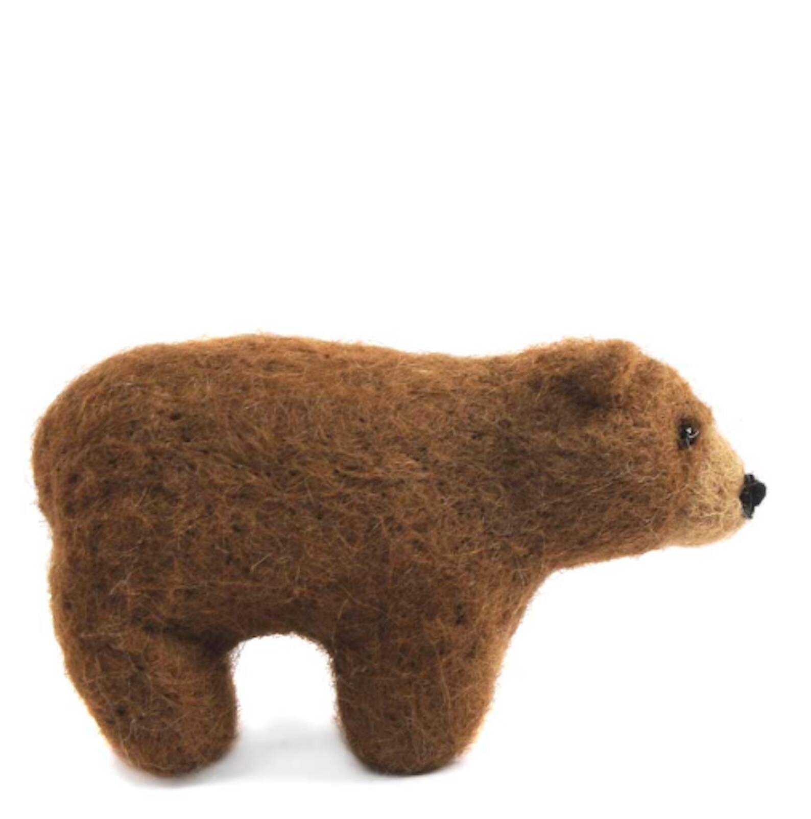 Needle Felted Grizzly Mountain Bear Alpaca Fiber Ornament Etsy