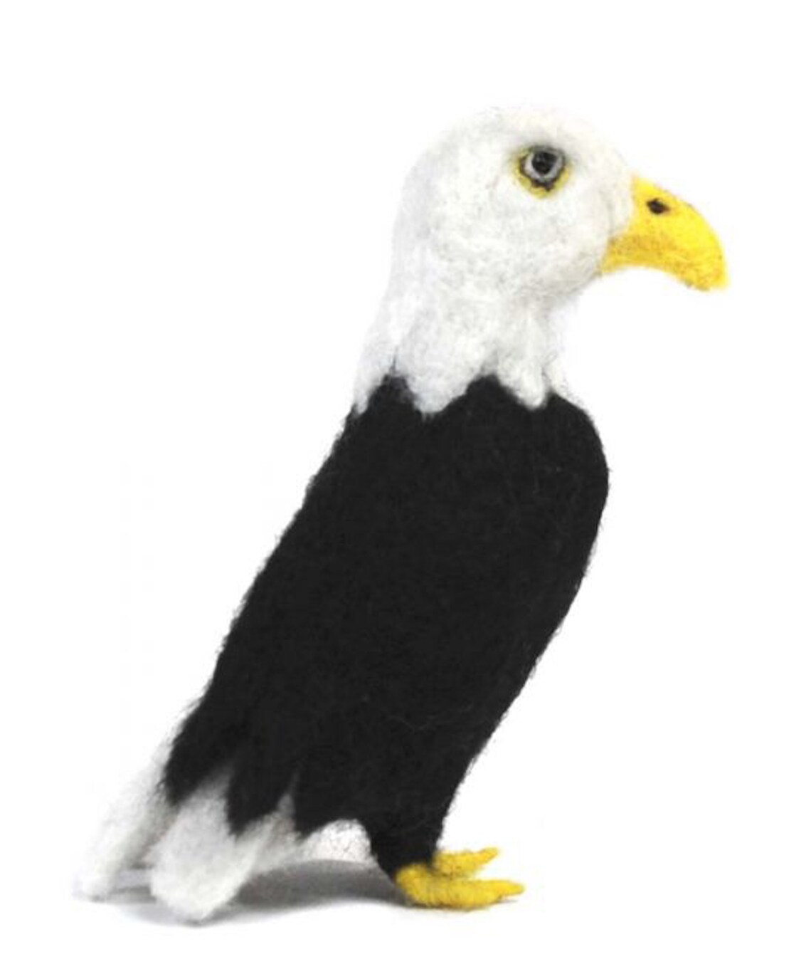 Needle Felted Eagle Sculptures Hand Painted Alpaca Fiber Bird Etsy