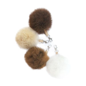 Pompom Bag Charm: Ethical Alpaca Fur with Lobster Clasp