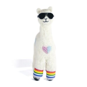 Needle Felted Cool Cria Alpaca Sculptures: Felted Animals by Hand in Alpaca Fiber