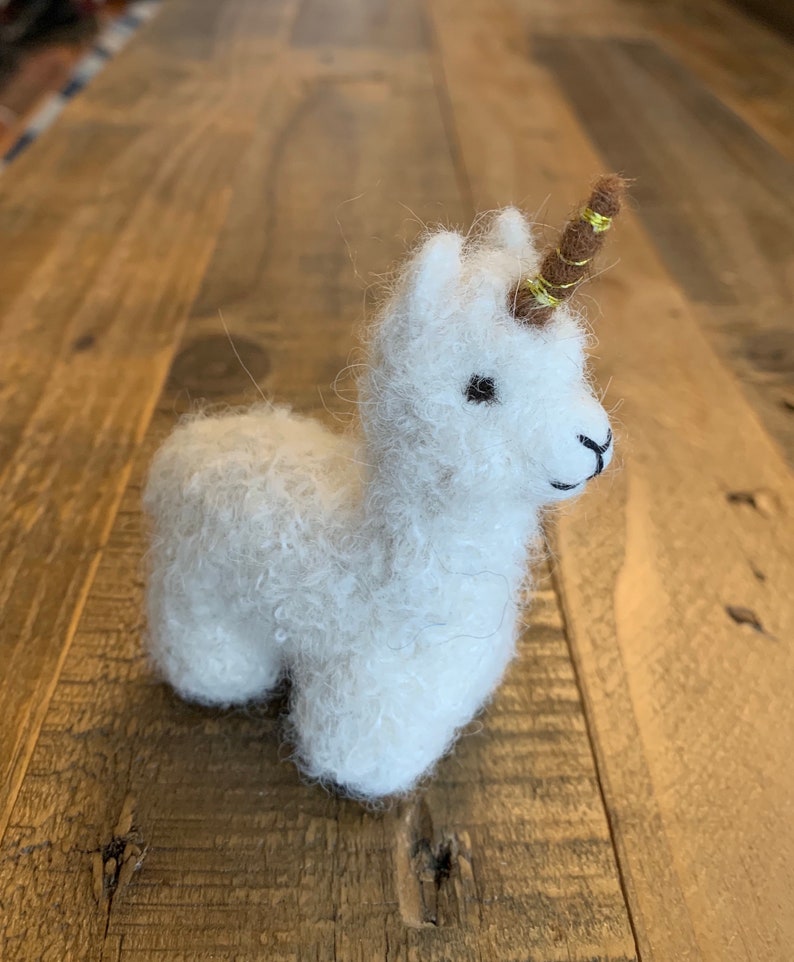Needle Felted Alpaca Unicorn Alpacauni or Alpacacorn - Etsy