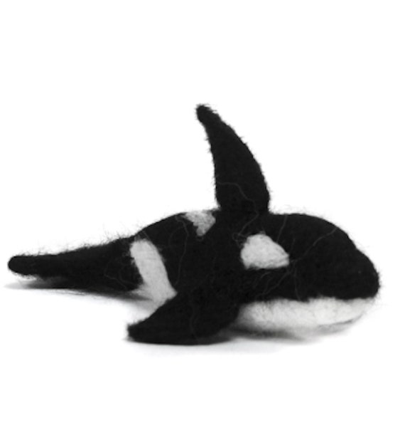 Needle Felted Orca Handmade Alpaca Sculpture Etsy