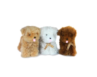 Chico Dog Plush Toy: Handmade Alpaca Fur Puppy, Pocket-Sized