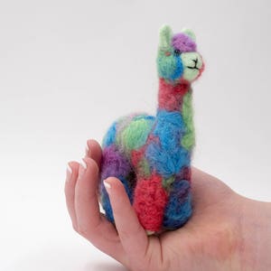 Felted Cria Huacaya Alpaca Miniature Decoration: Handmade Sculpture Ornament image 5