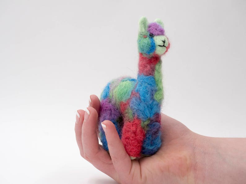 Felted Cria Huacaya Alpaca Miniature Decoration: Handmade Sculpture Ornament image 5