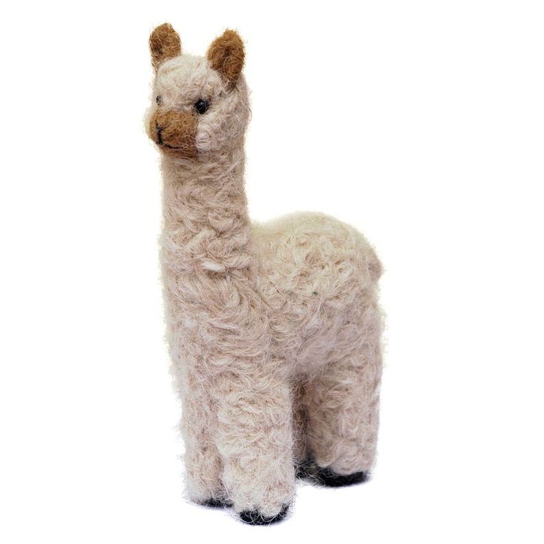 Felted Cria Huacaya Alpaca Miniature Decoration: Handmade Sculpture Ornament image 6