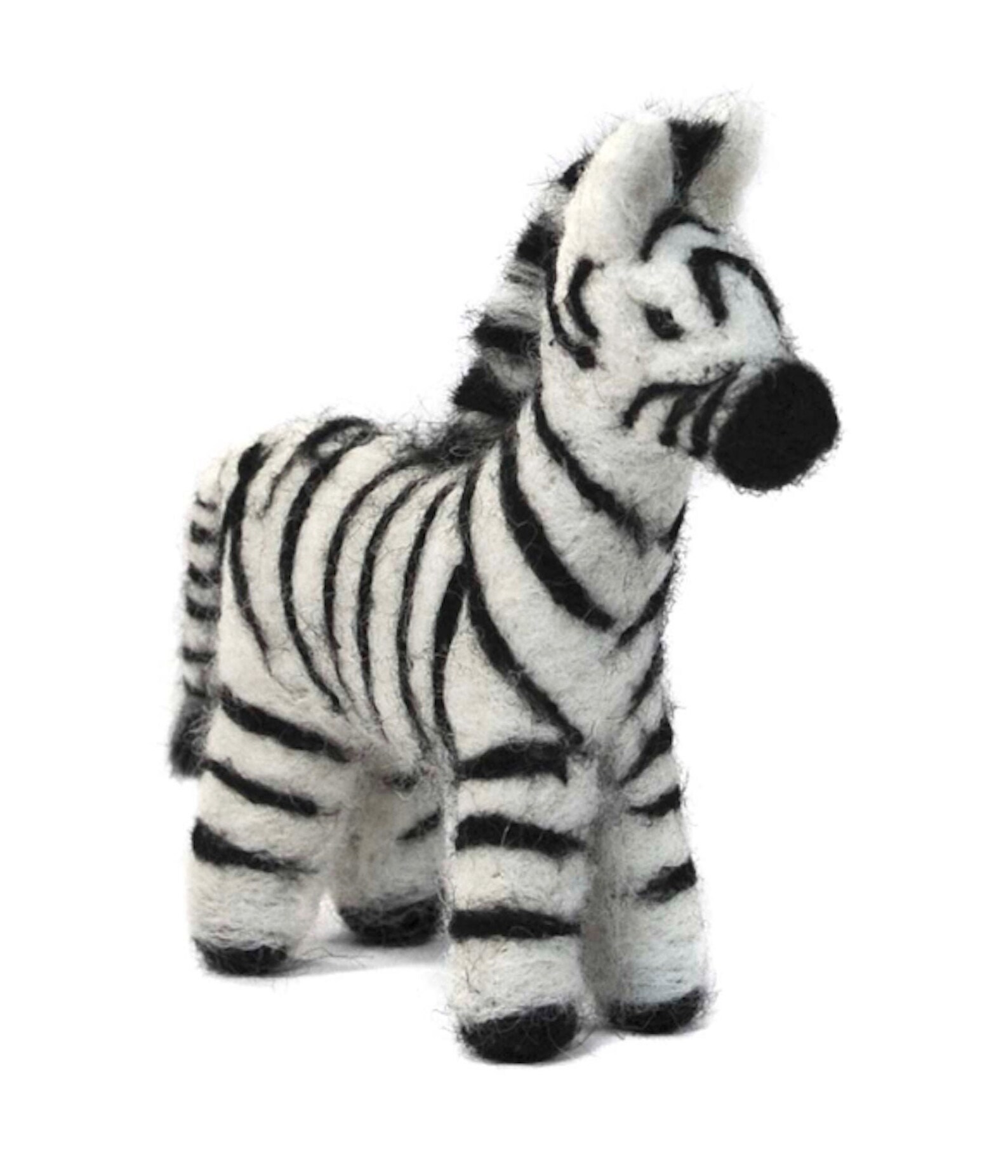 Needle Felted Zebra Alpaca Sculpture Ornament Decor Etsy