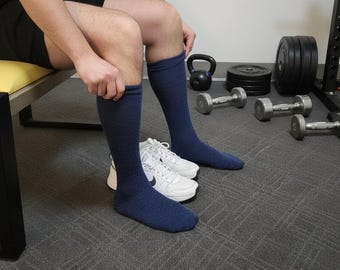 Atlas Everyday Compression - Baby Alpaca Socks Hypoallergenic No Itch Denim