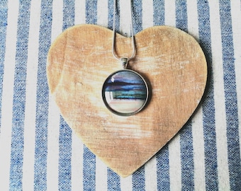 Luskentyre, Isle of Harris pendant | Scottish island artist | Ailleagan Art | Miriam Emerton | Scottish seascapes | handmade jewellery