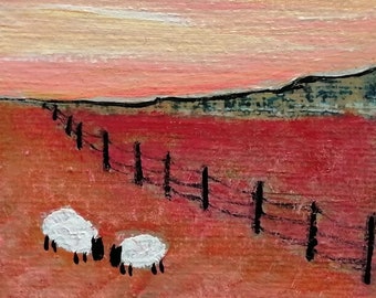 Original sheep paintings | sheep painting | original artwork | Scottish artist | Miriam Emerton | Ailleagan Art