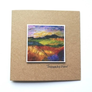 Trossachs-weergavekaart | handgemaakte Schotse kaart | landschapskunst | Schotse kunstenaar | Ecokaart | landschapskaarten | Ailleagan-kunst | Miriam Emerton