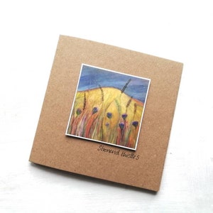 Stronend thistles | handmad card | stirlingshire artist | Scottish art | handmade cards | eco card | Scottish greeting cards | handmade card