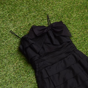 tiered silk 50s cocktail dress