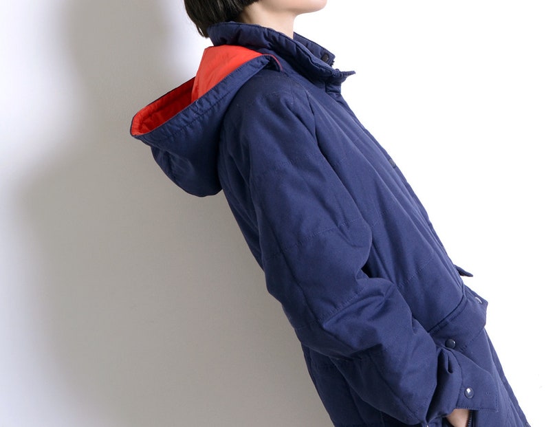 sporty 80s hooded parka imagem 1