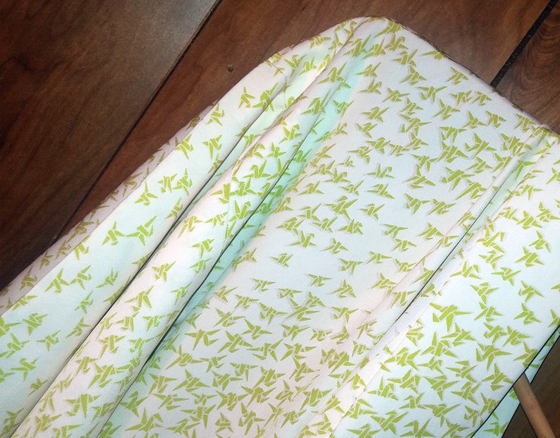 lime green crane bird print kimono image 2