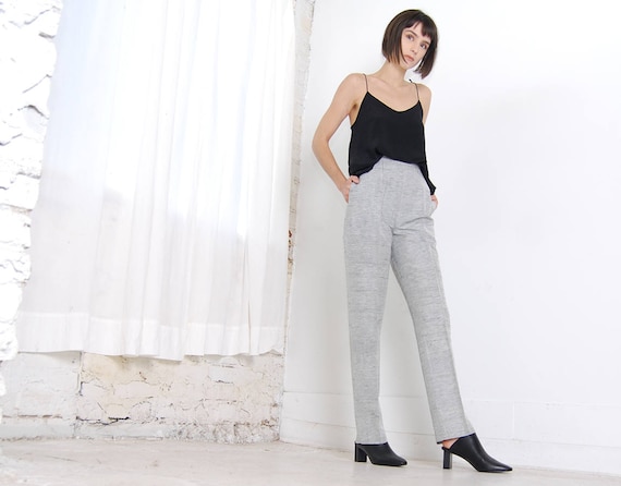 grey cigarette pants 28