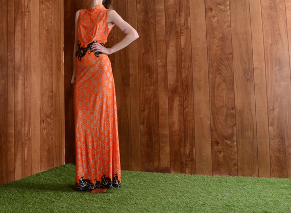 nautical 70s maxi gown