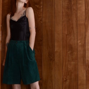 hunter green 90s suede shorts