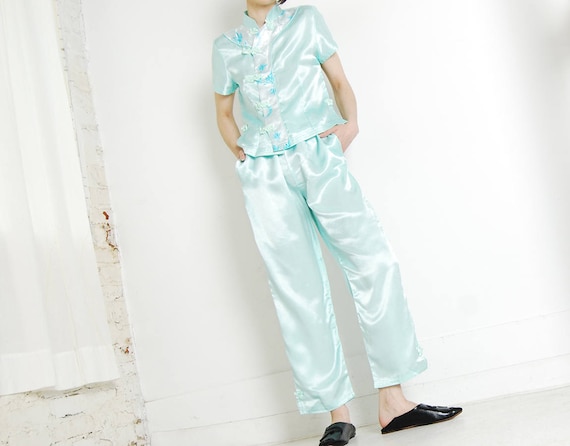 seafoam cheongsam pajama set