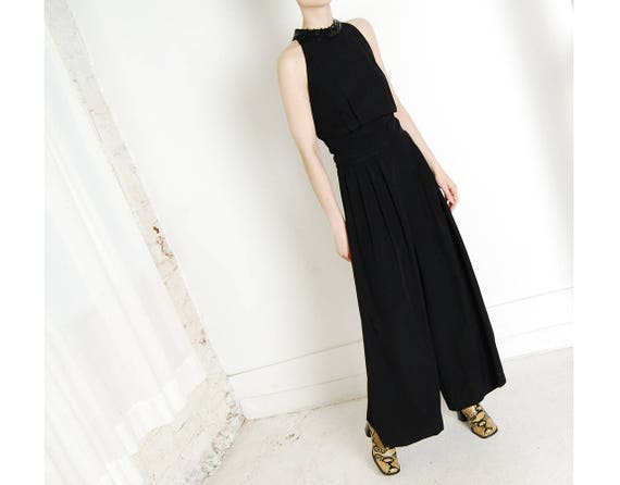 sequin palazzo jumpsuit