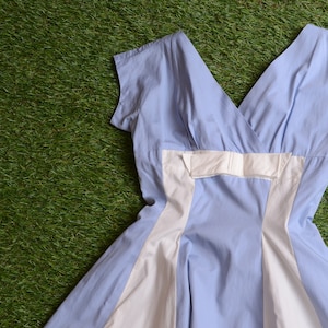 striped 50s dress w bow