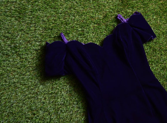 purple velvet 90s party dress