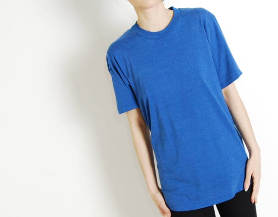 paper thin 70s 80s blue tee