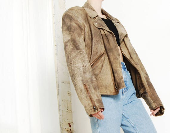 leather moto bomber jacket