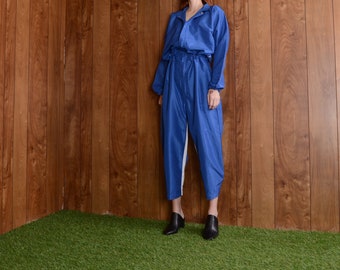 royal blue striped worksuit