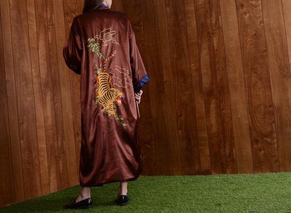 japanese tiger silk smoking jacket