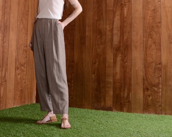 tweed wool relaxed 80s trousers