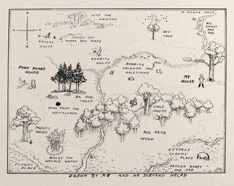 Hundred Acre Wood Map - Etsy
