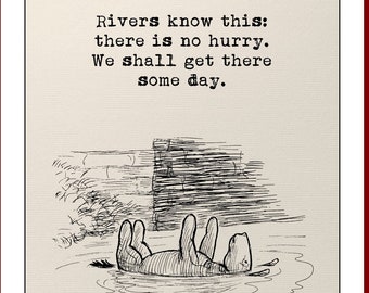 Pooh Quote Rivers Rivers Know This There is No Harry - Etsy